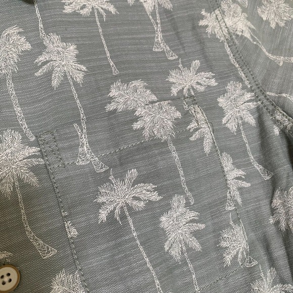 FAT FACE S/S Men's Button Down PALM TREE Print Shirt Asparagus Green Sz SML - Picture 12 of 16